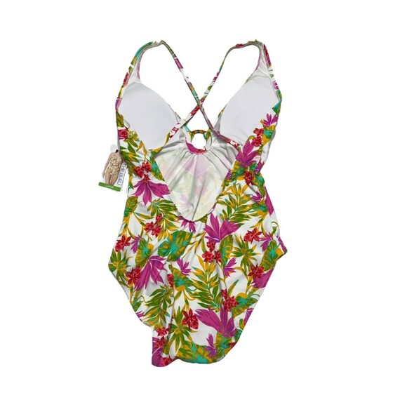 INTO THE BLEU Vacation Floral One Piece Swimsuit Women’s Size Large MSRP $116 - Picture 3 of 8